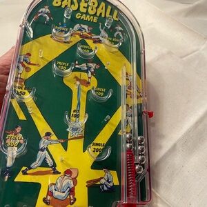 Vintage Baseball Pinball Game - Green and Yellow